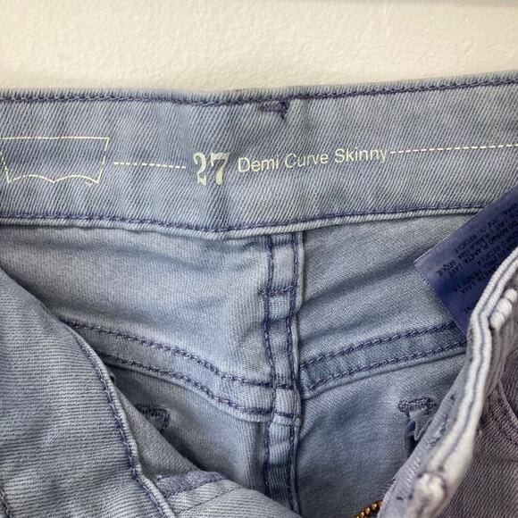 Levi’s Demi Curve Skinny Jeans size 27 in Lilac Purple Cotton - Picture 7 of 9